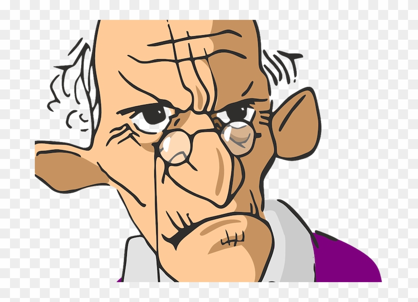 Old Man Impression - Cartoon Grumpy Old Man Clipart #2848869