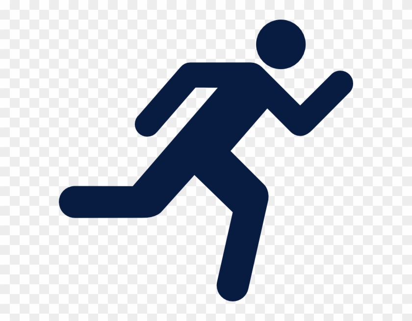 Original Png Clip Art File Running Icon On Transparent - Person Running Clipart #2850174