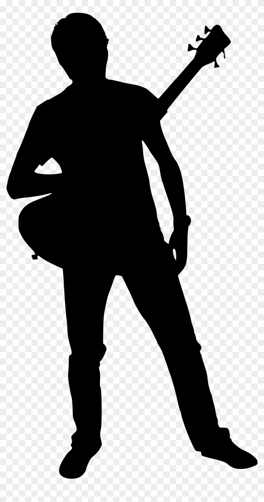 Band Silhouette Png - Silhouette Guitar Player Png Clipart #2850391