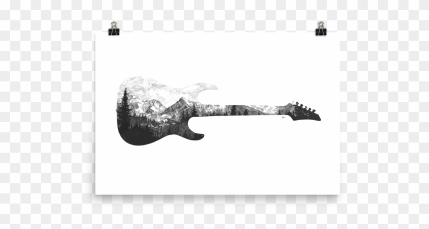 Limited Edition Guitar Art Print - Bass Guitar Clipart #2850552