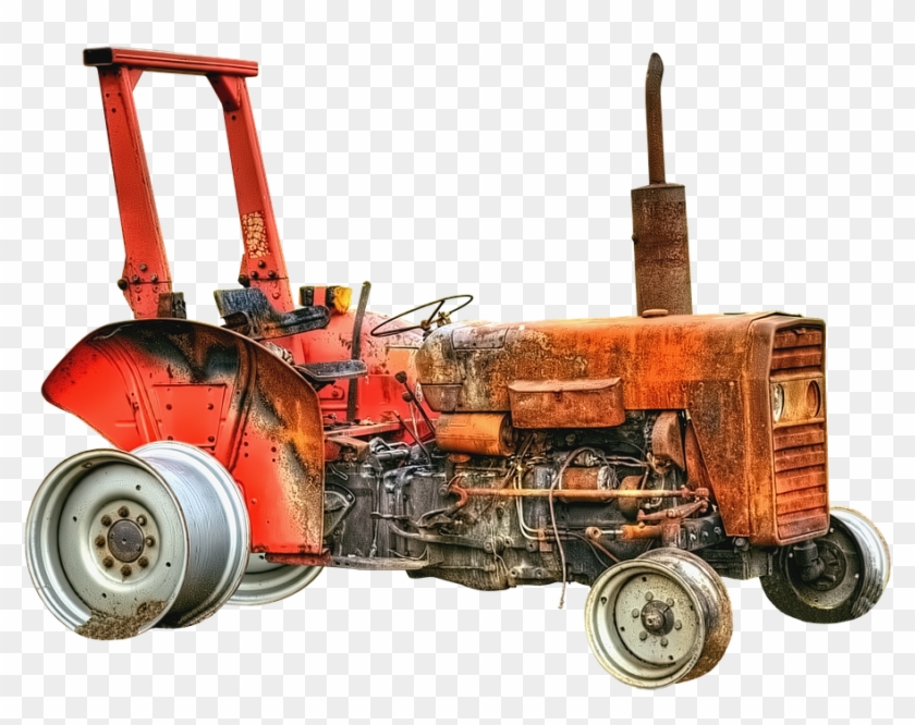 Tractor, Tractors, Burned Down, Scrap, Old, Landtechnik - Tractor Scrap In Pakistan Punjab Clipart