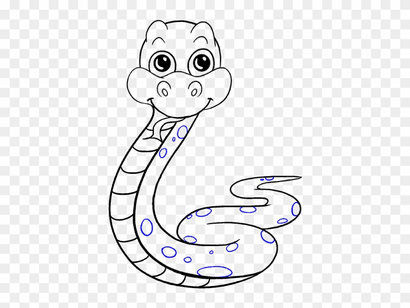 Beautiful How To Draw A Cartoon Snake - งู แบบ ลาย เส้น Clipart #2851056