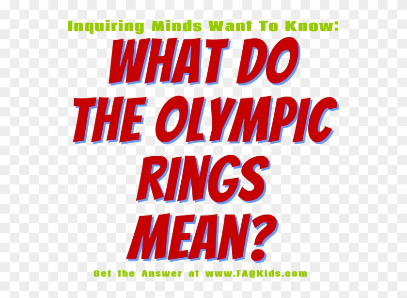 What Do The Olympic Rings Mean - Poster Clipart