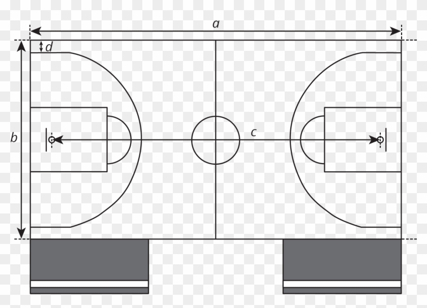 Basketball Court Scale Meter Clipart
