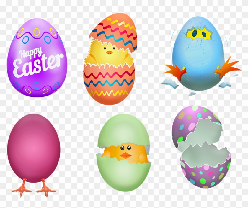 Easter Eggs Chicks Cracked Egg Chicken Hatched - Cracked Easter Egg Clipart #2851835