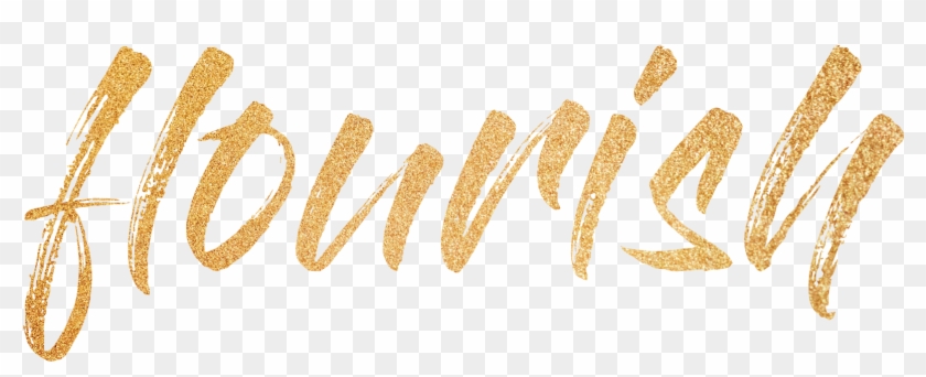 Gold Flourish Png , Png Download - Calligraphy Clipart