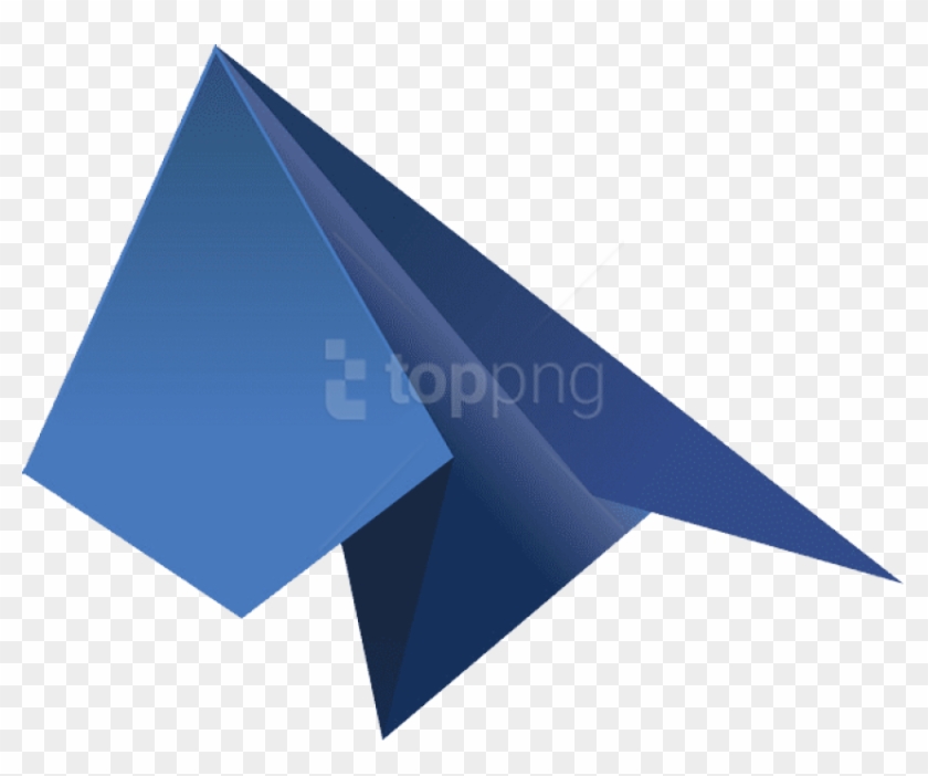 Blue Paper Plane Png - Avion De Papel Azul Clipart