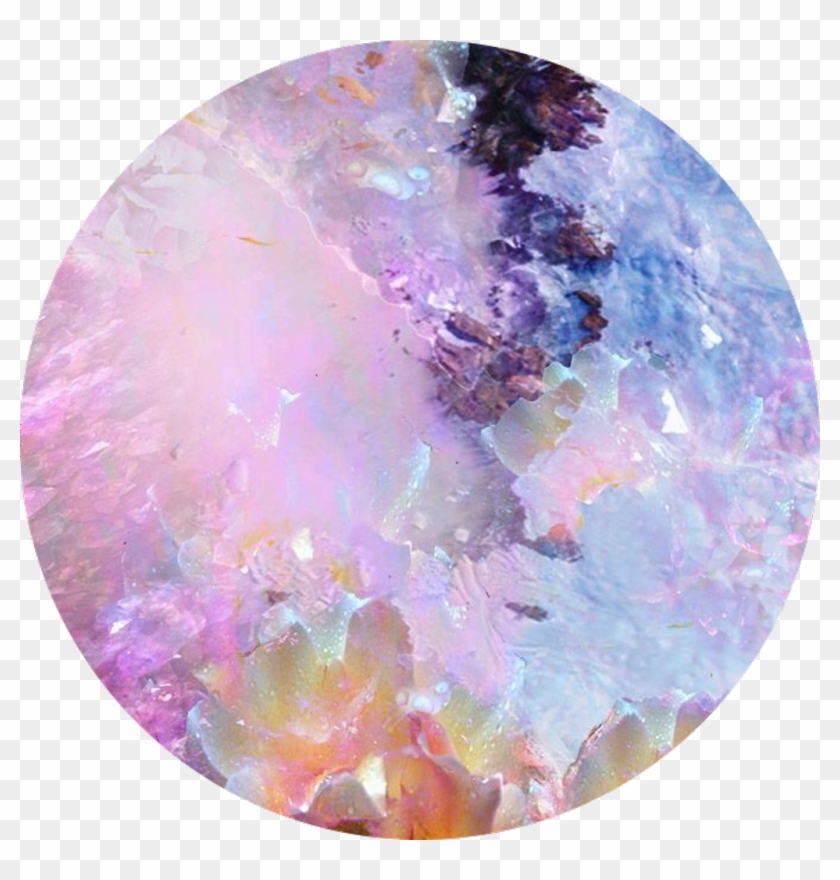 Pink Blue Purple Icon Crystal Circle Freetoedit - Opal Marble Background Clipart