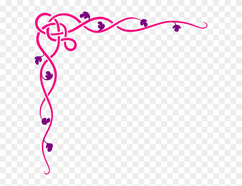 Pink Vine Flowers Clip Art At Vector Clip Art Online - Png Download