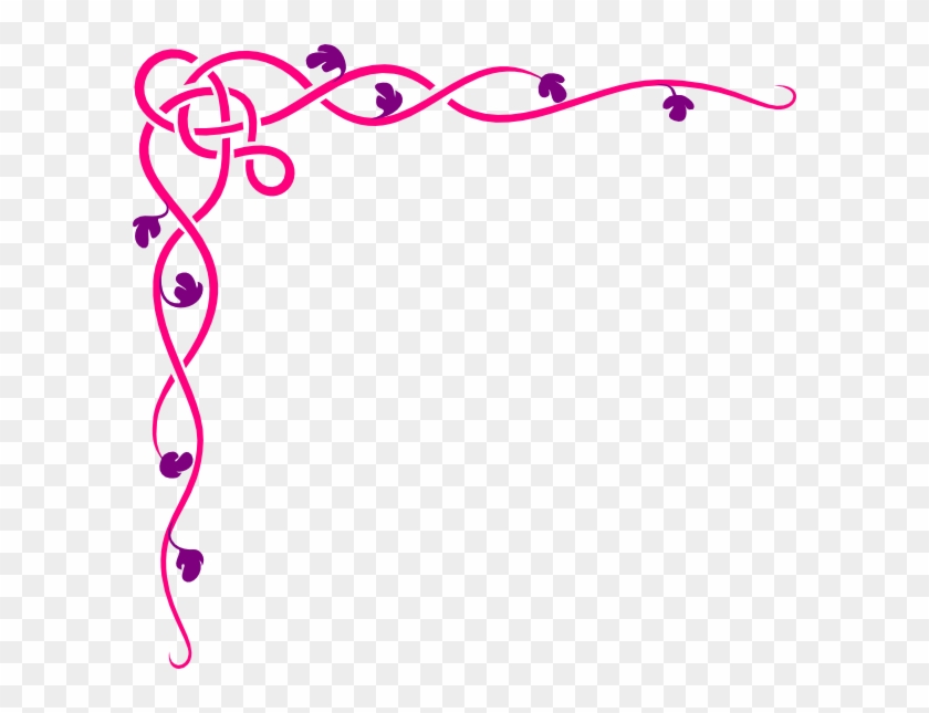 Pink Vine Flowers Clip Art At Vector Clip Art Online - Png Download #2852593