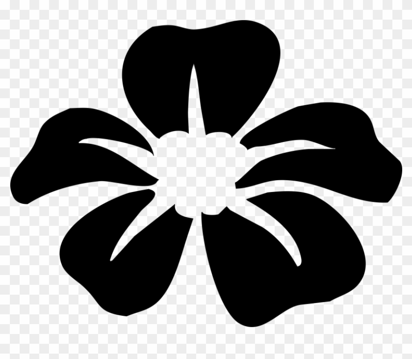 Flowers Silhouette - Beach Flower Silhouette Clipart