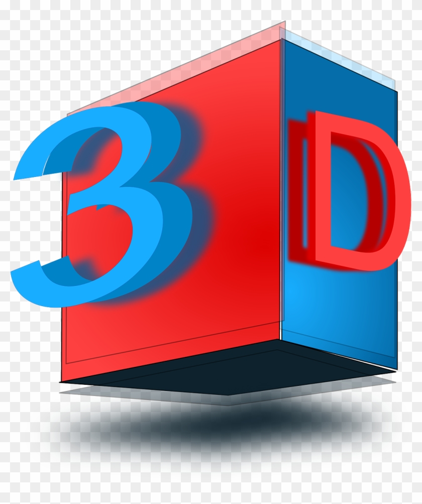 Cube 3d Blue Red Movies Png Image - Imagenes 3d Azul Y Rojo Clipart #2853482