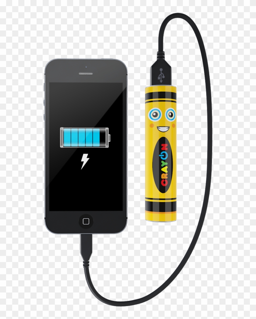 Crayon Yellow Mimopowertube 2600mah , Png Download - Gadget Clipart #2853733