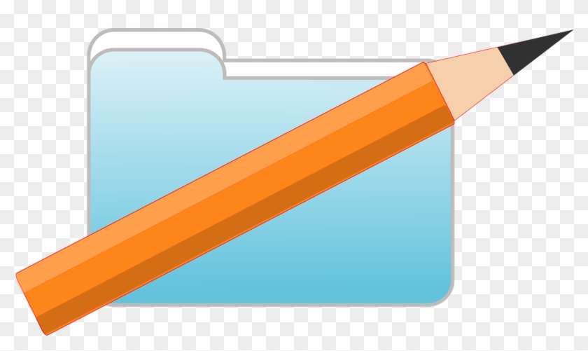 Folder And Pencil Clipart - Png Download #2853911