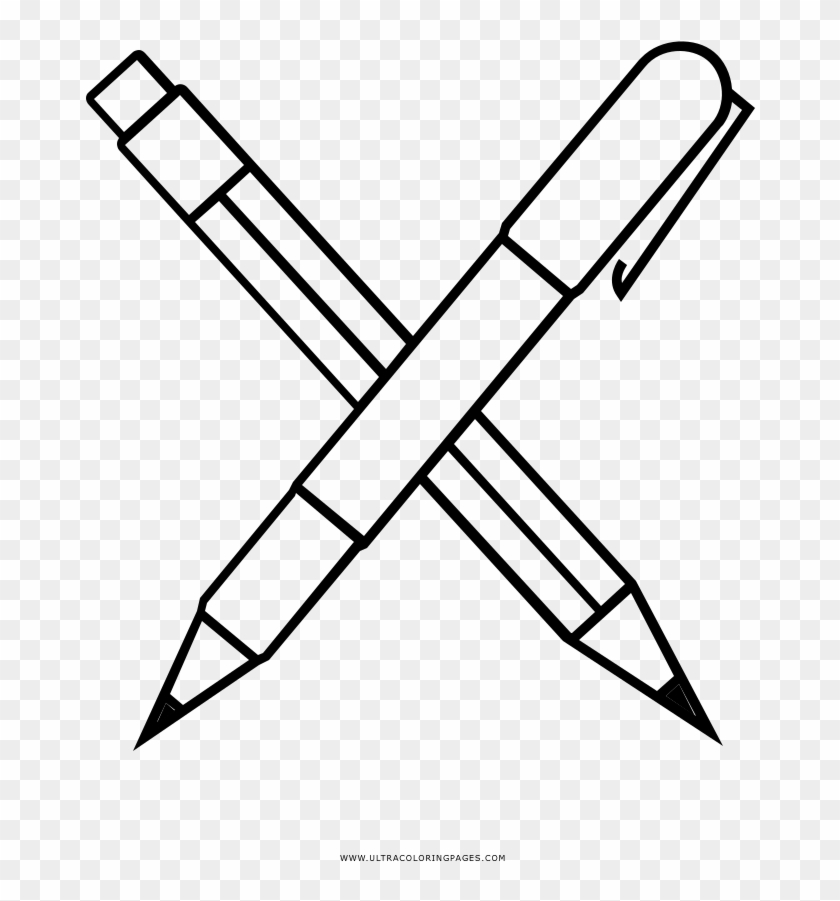 School Supplies Coloring Page - Drawing Clipart #2854207