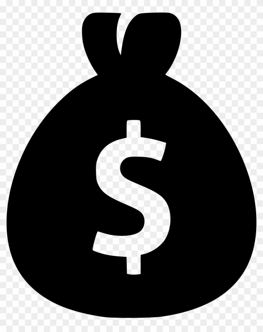 Money Bag Dollar - Dollar Sign Png Icon Clipart #2854807