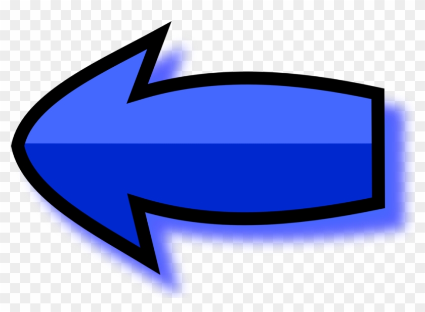 Illustration Of A Blue Left Arrow - Clip Art - Png Download