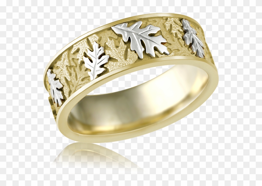 Leaf Ring Png - Oak Leaves Wedding Ring Clipart #2855392