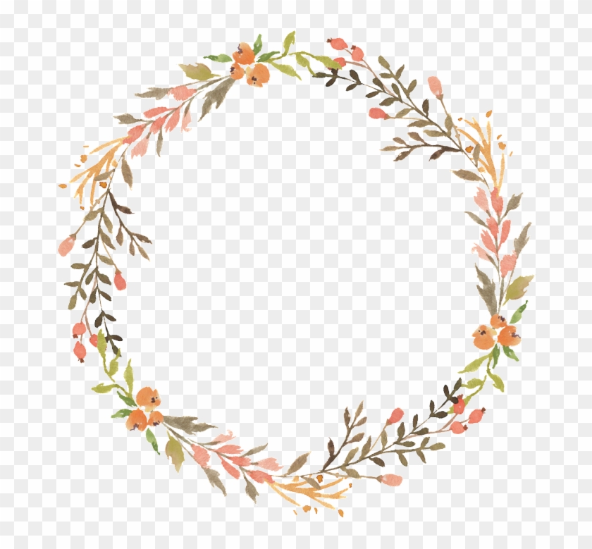 Floral Wreath Watercolor Transparent Decorative - Floral Wreath Transparent Background Clipart