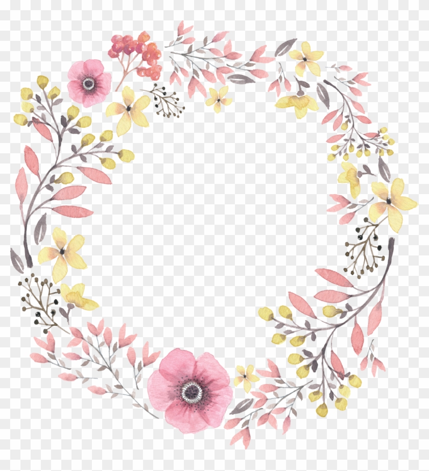 Painted Wreath Hand Watercolor Wreaths Iphone Clipart - She Belongs Among The Wildflowers Quote - Png Download