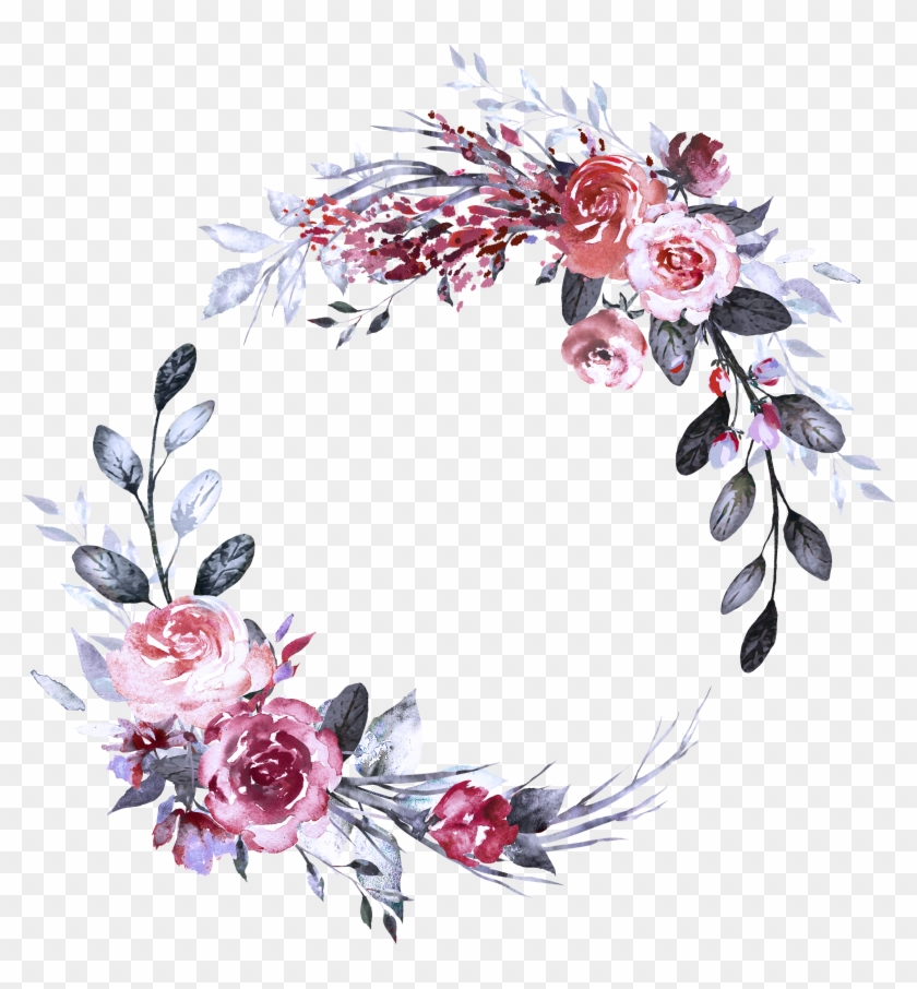 Watercolor Painting , Png Download - Flower Frame Illustration Clipart