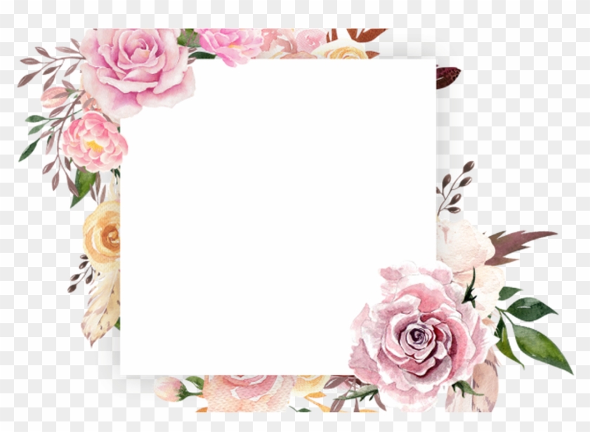 Beautiful Hand Paint Watercolor Floral Wreath Border, - Watercolor Floral Wreath Png Clipart