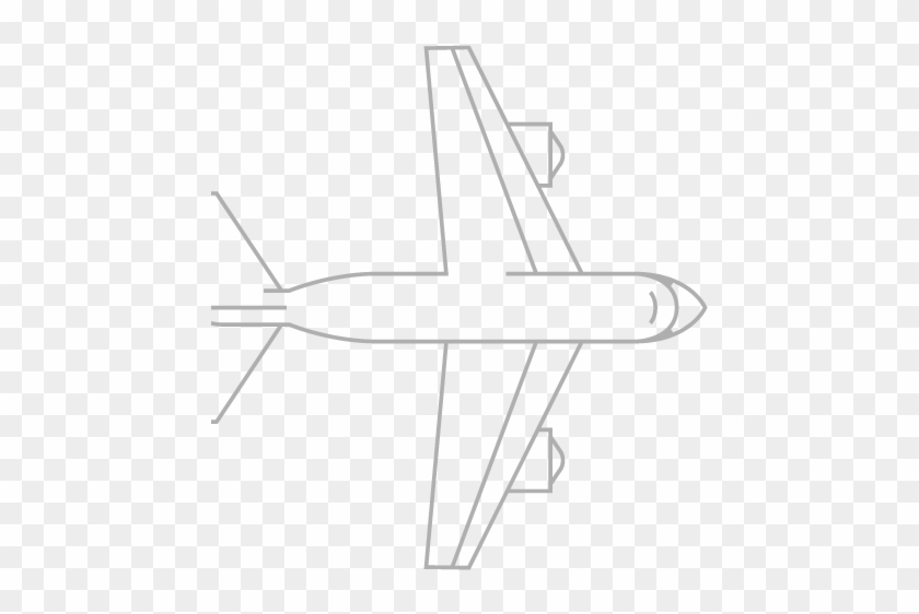Airplane Icon - Technical Drawing Clipart