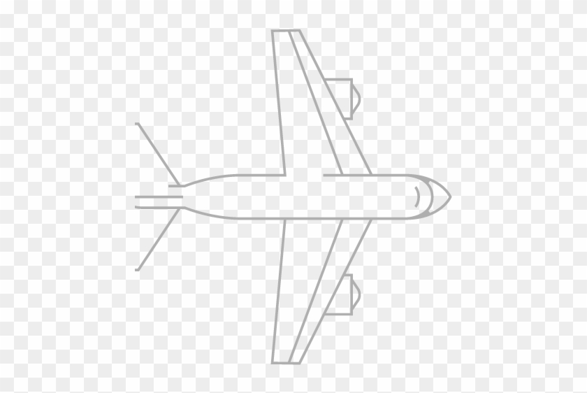 Airplane Icon - Technical Drawing Clipart #2856194
