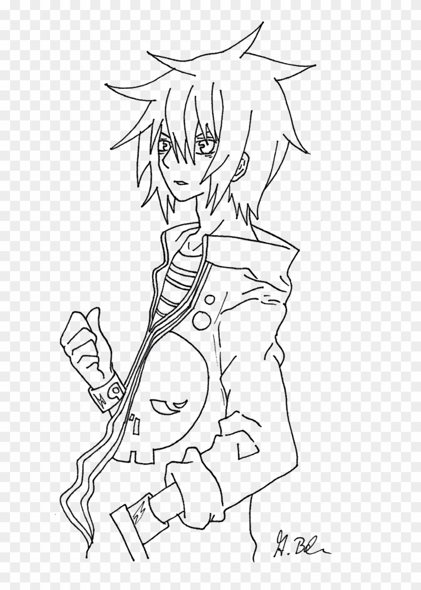 Anime Boy Clipart Human Male - Transparent Anime Boy Lineart - Png Download