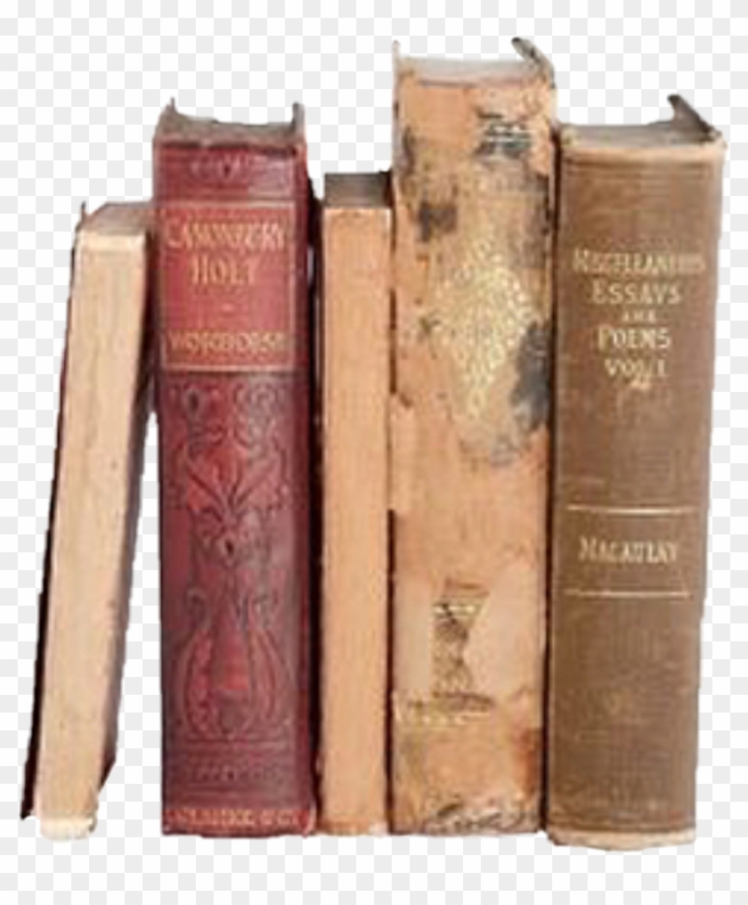 #books #vintage #old #red #aesthetic #sticker #moodboard - Book Cover Clipart