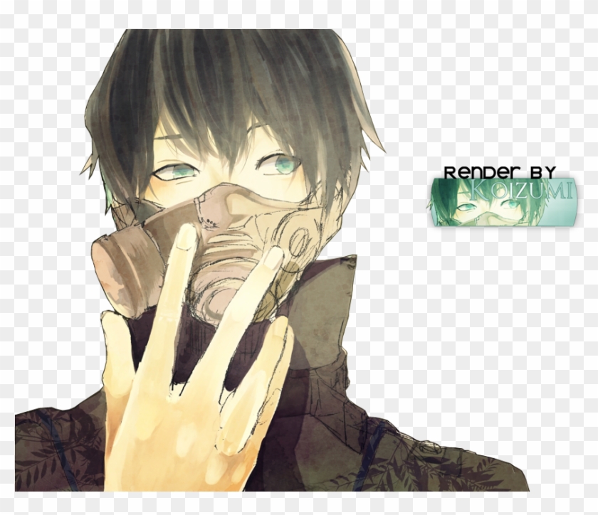 Anime Boy With Mask Clipart - Anime Boy With Green Eyes - Png Download #2856874