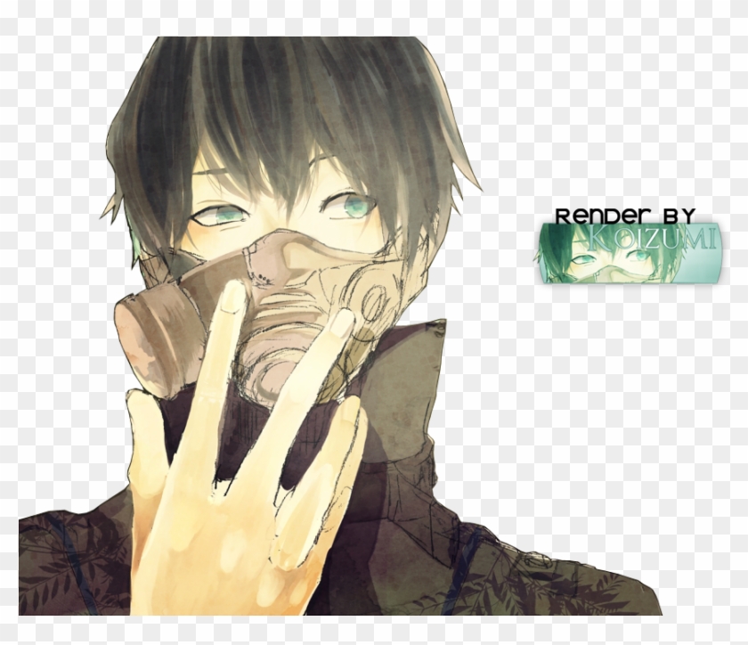 Anime Boy With Mask Clipart - Anime Boy With Green Eyes - Png Download