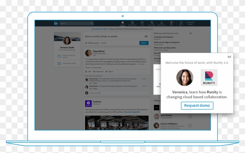 If You're Running Linkedin Dynamic Ads, You'll Definitely - Linkedin Dynamic Ad Example Clipart #2857037