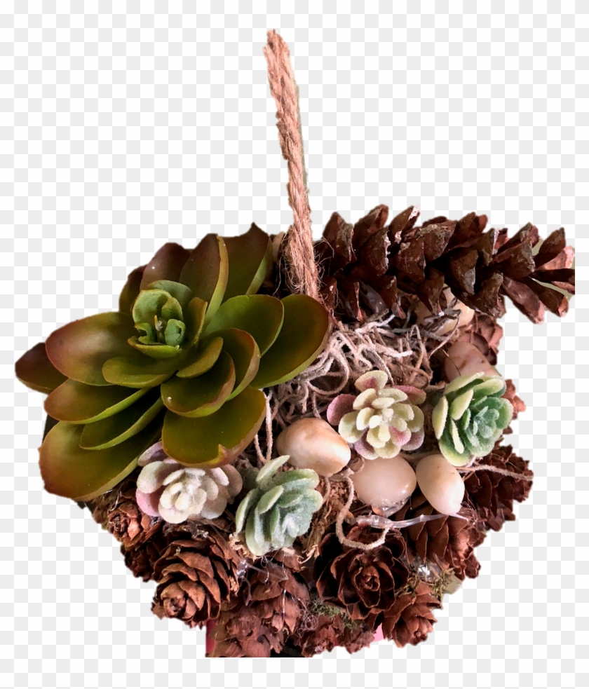 Handmade Hanging Faux Succulent Garden Clipart #2857326