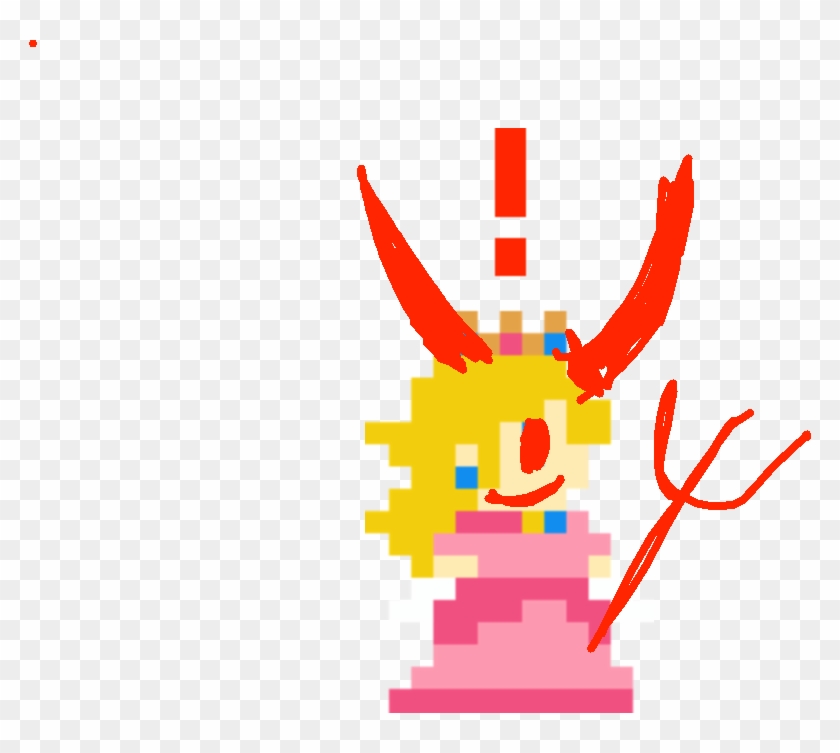 Princess Peach - Alerted - Cartoon Clipart #2857906