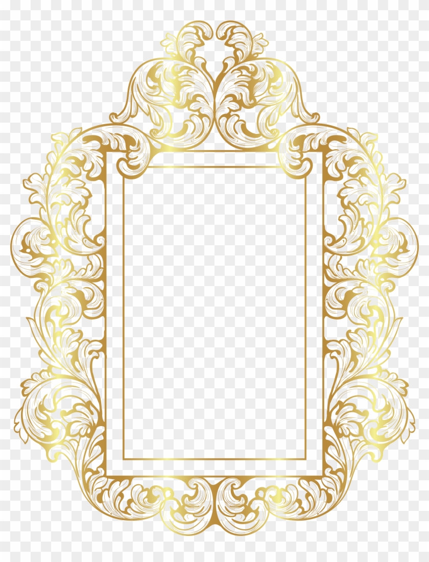 Decorative Gold Frame Border Clipart Image - Png Download #2858777