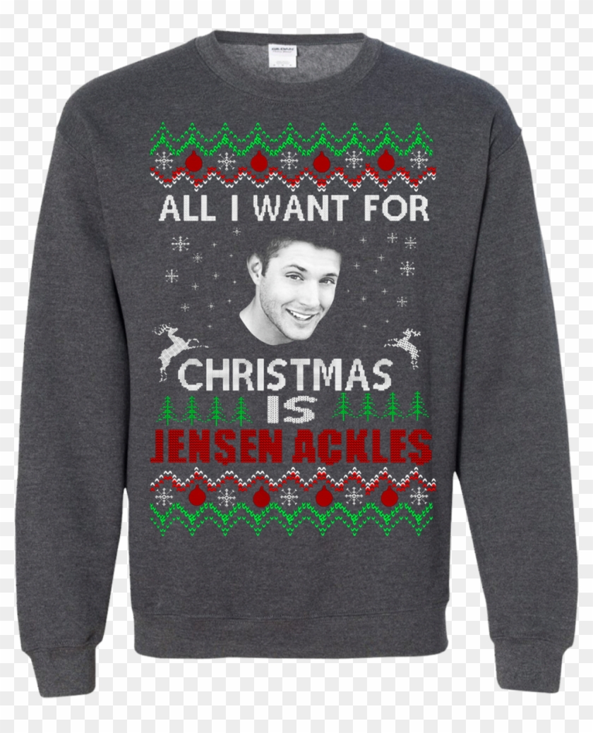 Find All I Want For Christmas Is Jensen Ackles Supernatural - Shirt Clipart #2858832