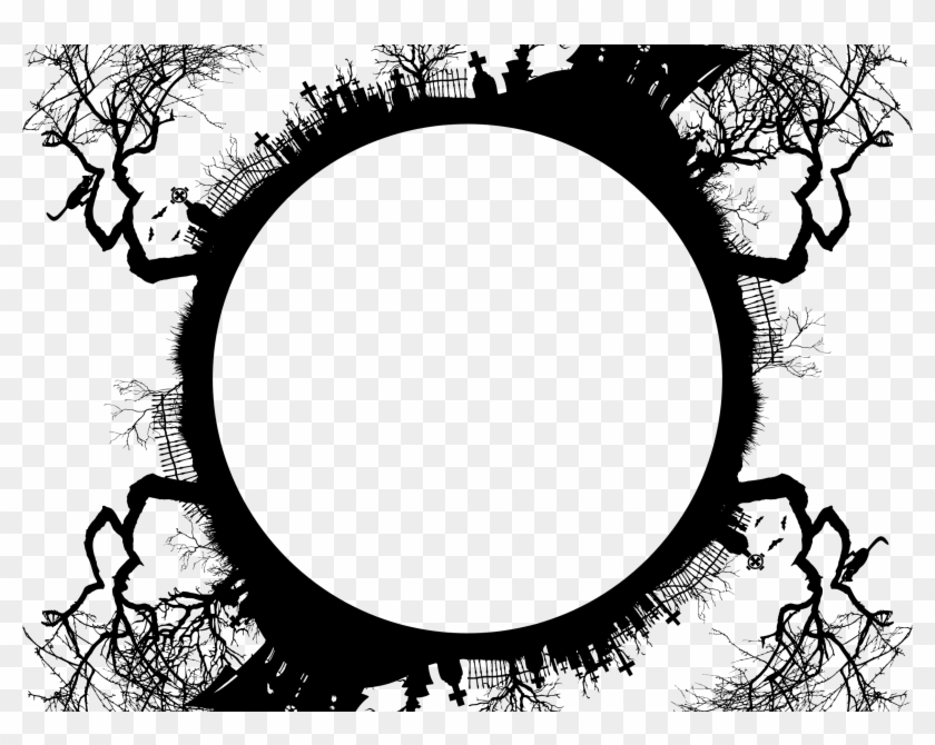 Clip Art Of Frame Halloween - Png Download
