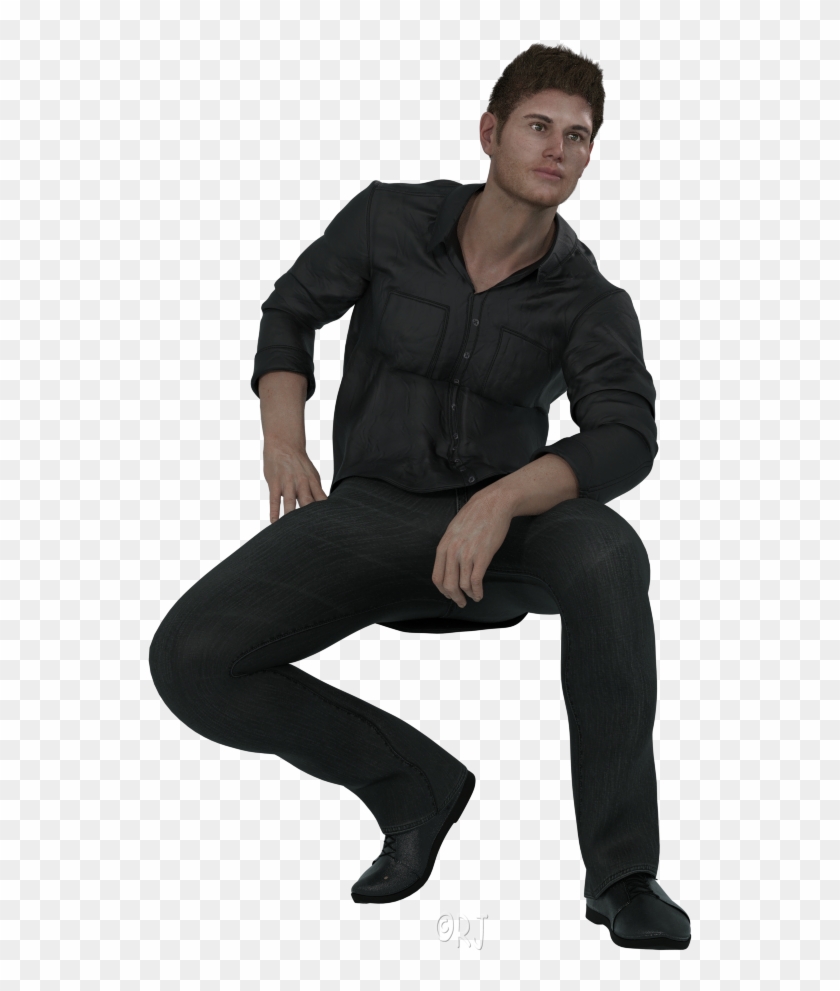 Jensen Ackles - Sitting Clipart