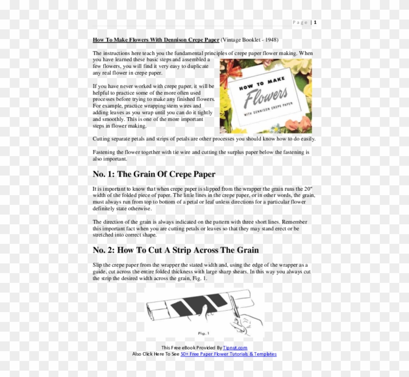 Pdf - Make Crepe Paper Flowers Clipart #2860792
