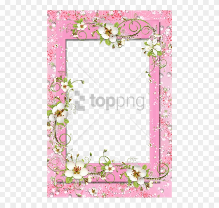 Free Png Transparent Flowers Border Png Image With - Borders Beautiful Flowers Pink Clipart #2860901