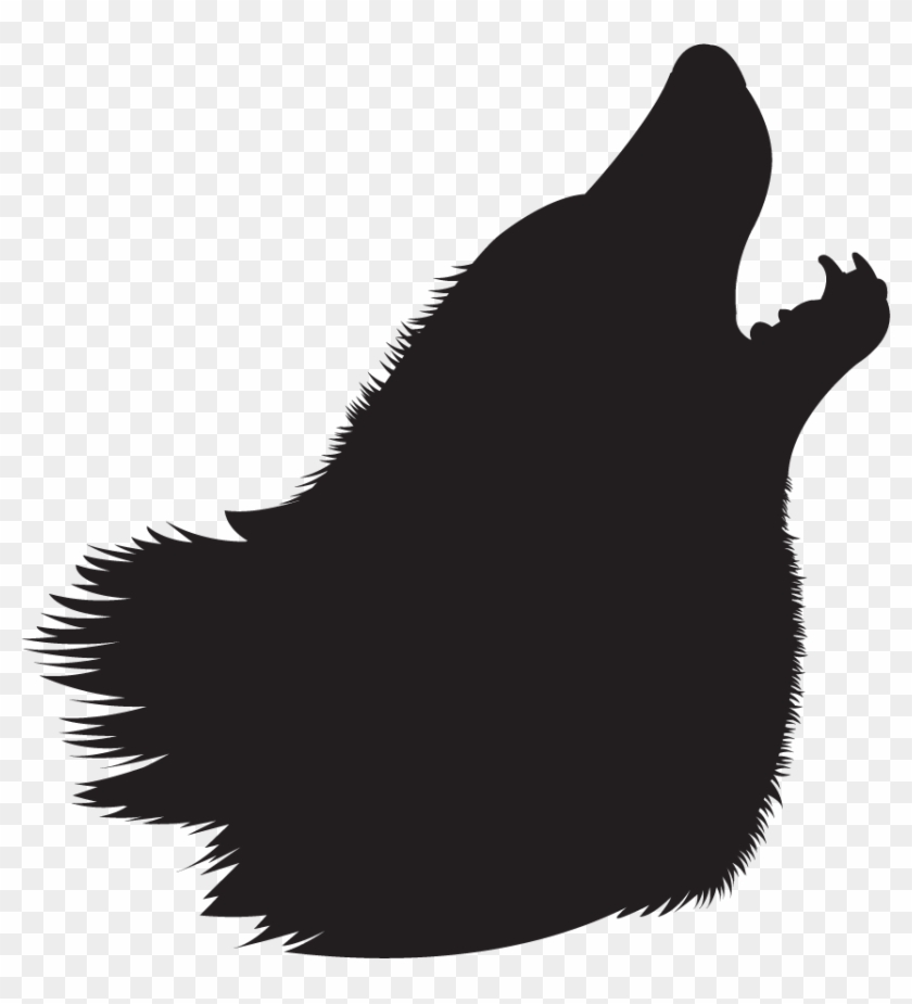 Clip Art Animals Four Legged Mammals Howling Wolf Silhouette - Punxsutawney Phil - Png Download #2861135