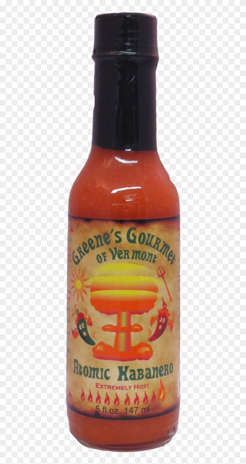 Greene's Gourmet Atomic Habanero Hot Sauce - Glass Bottle Clipart #2861137