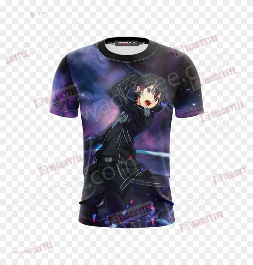 Sword Art Online Kirito Unisex 3d T Shirt Fullprinted - Galaxy Clipart