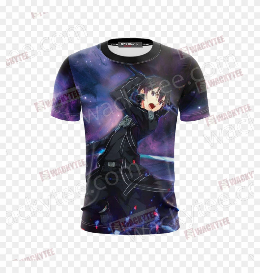Sword Art Online Kirito Unisex 3d T Shirt Fullprinted - Galaxy Clipart #2861500