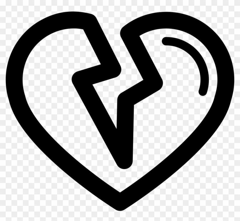 Broken Heart Outline Png - Heartbroken Png Clipart