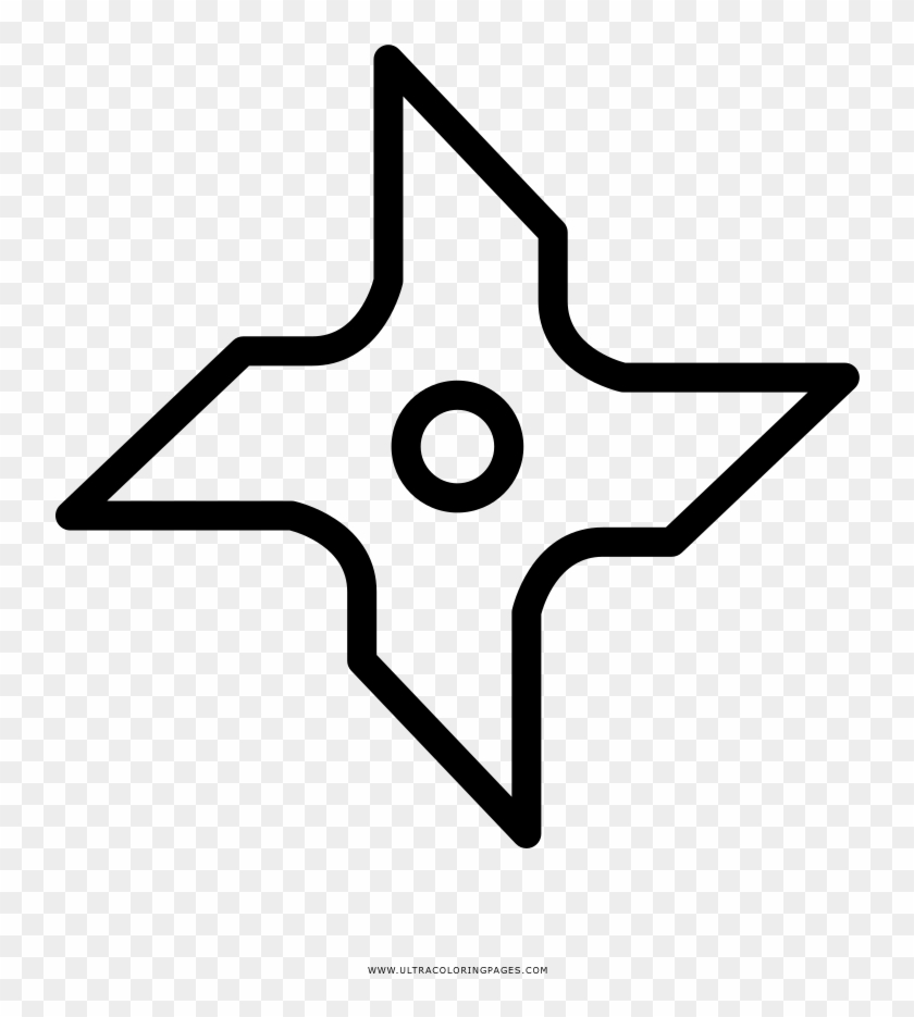 Shuriken Coloring Page - Imagenes De Shuriken Para Dibujar Clipart #2862464