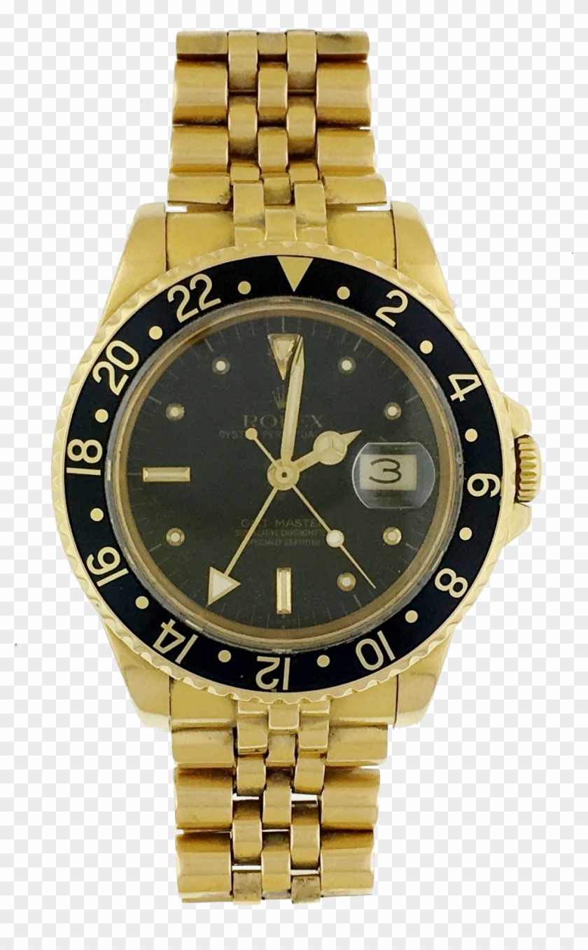 Rolex Gmt Master Yellow Gold Black Nipple Dial With - Rolex Gmt Master 2 Clipart