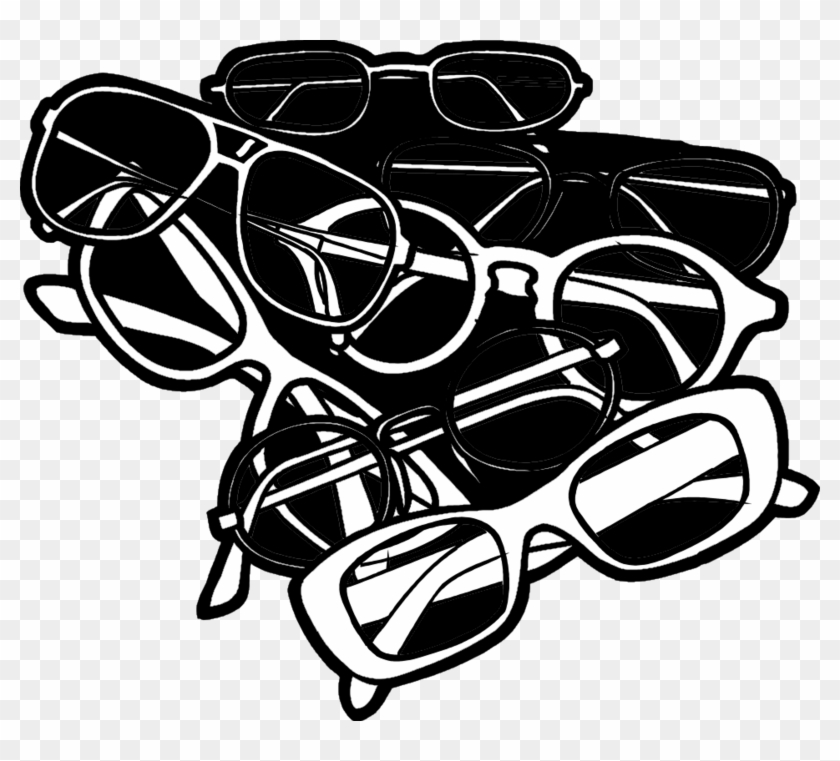 How To Draw Sunglasses - Sunglasses Pile Clipart