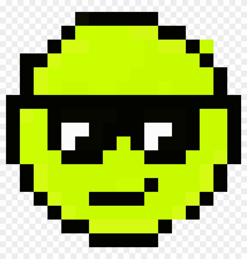 The Cool Emoji - Pixel Art Emoji Clipart